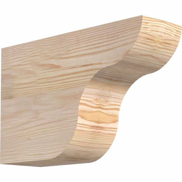 Ekena Millwork Carmel Smooth Rafter Tail, Douglas Fir, 3 1/2"W x 8"H x 12"L RFT04X08X12CAR00SDF - main